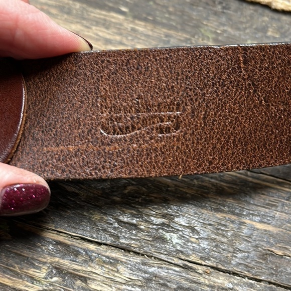 SF Men’s Brown leather belt size 38 - Picture 2 of 5